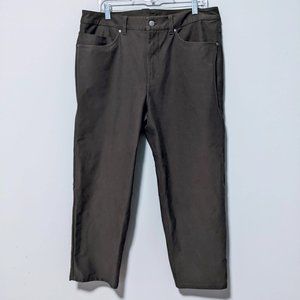 Lululemon ABC Relaxed-Fit Crop Pant Men's Size 36 Utilitech Dark Olive